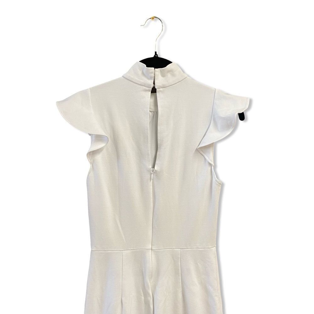 Amanda Uprichard X REVOLVE Davina Jumpsuit in Optic White Ruffled bell bottom S - Picture 6 of 8